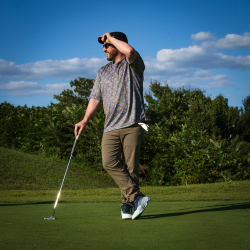"GOLF"  Blade Collar Polo